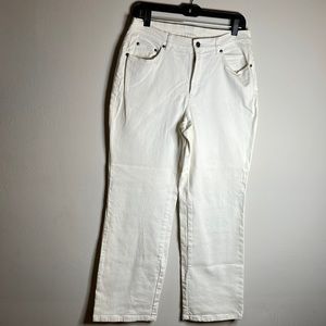 Vintage Talbots white cotton denim jeans, size 10P